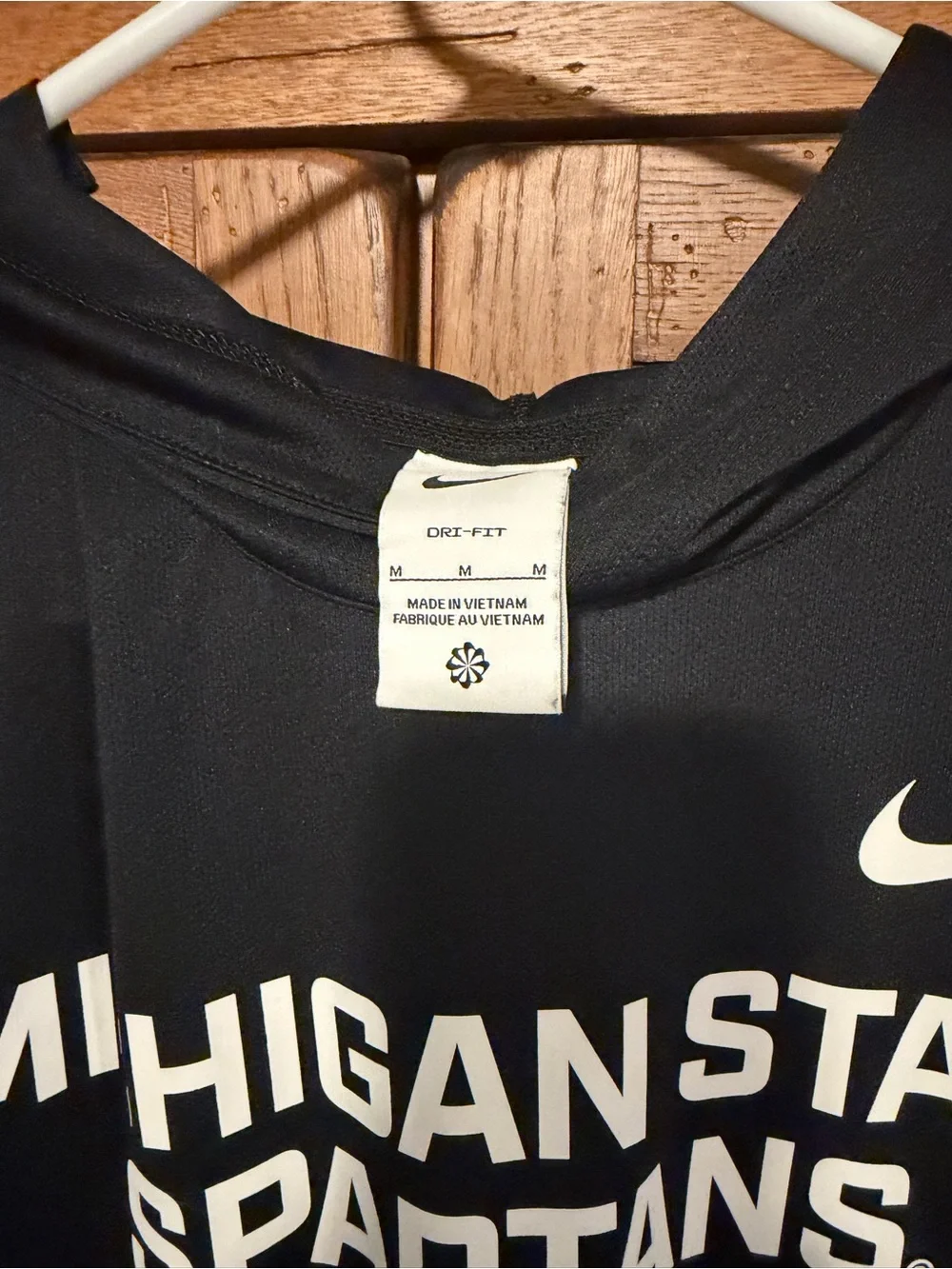 NWOT Michigan State Spartans Nike Sideline Dri-FIT Long Sleeve Hoodie T-Shirt M